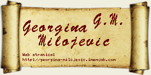 Georgina Milojević vizit kartica